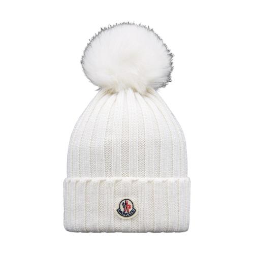  MONCLER蒙可蒙克莱 22年秋冬 女士 帽子 Beanie with Pom Pom H20933B00028A9327034