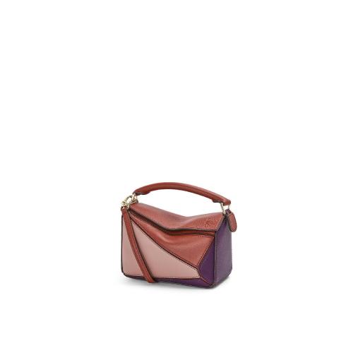  LOEWE罗意威 22年秋冬 女士 单肩包 Mini Puzzle bag in classic calfskin A510U95X34-7916