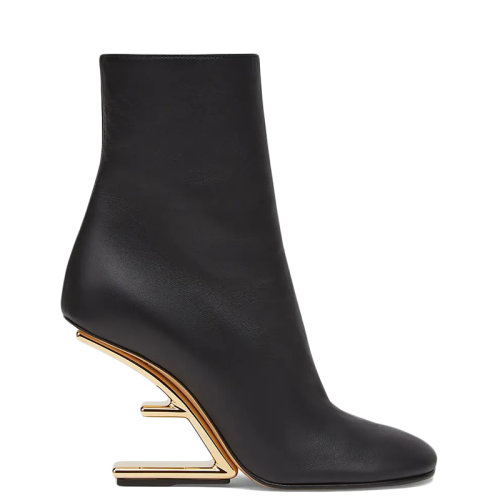 FENDI/芬迪      女士黑色纳帕皮革高跟靴8T8230NBAF0QA1