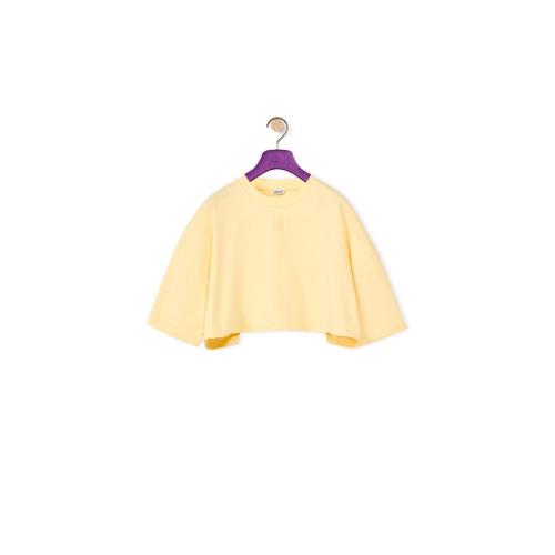  LOEWE罗意威 22年秋冬 女士 短袖T恤 Cropped Anagram T-shirt in cotton S540Y22X16-8140