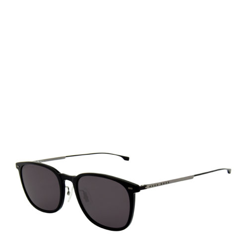 HUGO BOSS/雨果博斯 时尚 休闲 板材 全框 男女款 太阳镜 黑色镜框 灰棕色镜片 墨镜 眼镜 BOSS 0974/S 58mm