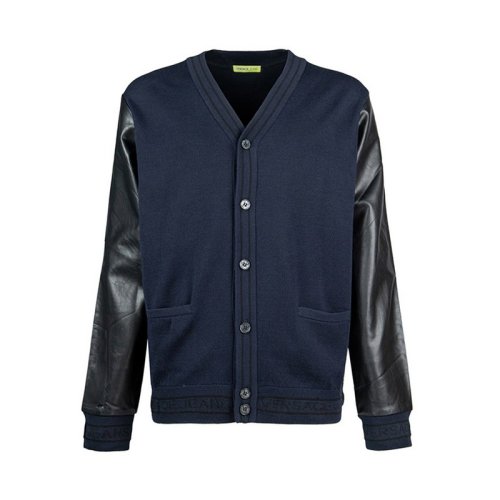  VERSACE JEANS COUTURE 男士深蓝色羊毛针织衫/毛衣 B5GMA805 6647 Y1N PLFSX