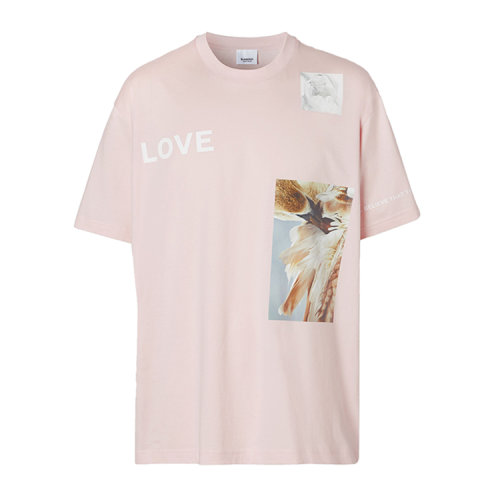 BURBERRY/博柏利  蒙太奇印花棉质男士短袖T恤  超大码