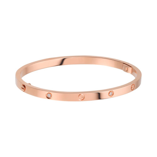 CARTIER/卡地亚 经典LOVE系列 18K金玫瑰金6钻LOVE手镯 B6047617