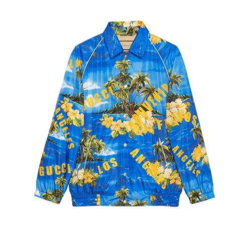  GUCCI古驰 22年秋冬 男士 饰印花尼龙夹克 694137 ZAJI0 4216