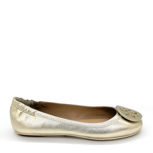 TORY BURCH/ 汤丽柏琦 女士皮革 平底鞋单鞋 金色 11168235 700