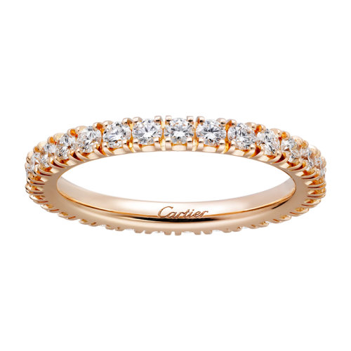 CARTIER/卡地亚 ALLIANCE ETINCELLE系列 18K金玫瑰金镶嵌29颗明亮切工钻石 结婚求婚订婚戒指B4210600