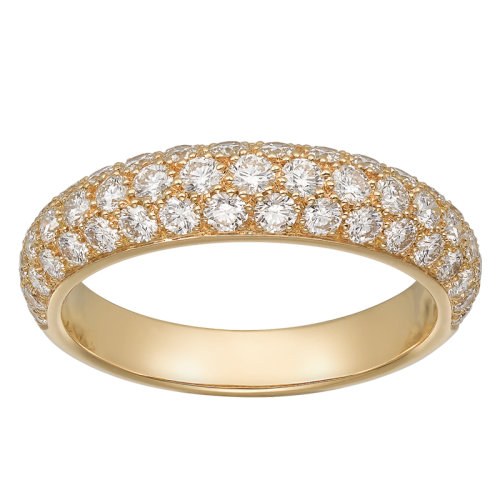 CARTIER/卡地亚 ETINCELLE系列 18K金黄金镶嵌55颗明亮式切割钻石 结婚求婚订婚戒指B4220500