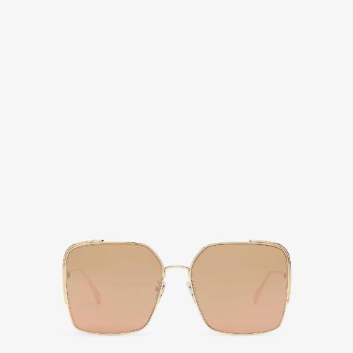  FENDI芬迪 22年秋冬 女士 太阳眼镜 粉红色镜面镜片太阳镜 FOL023V1TF15SF