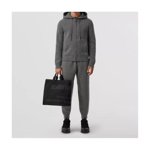  BURBERRY 22年秋冬 男士 徽标装饰羊绒混纺连帽上衣 80608521