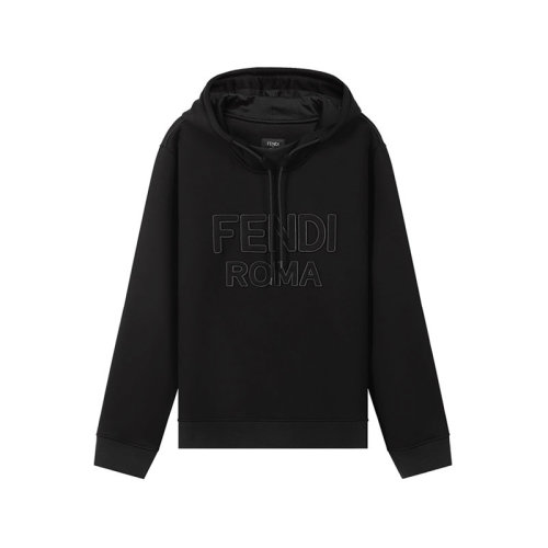 FENDI/芬迪 男士棉/锦纶连帽长袖卫衣运动衫LOGO图案 FY1097 AI01