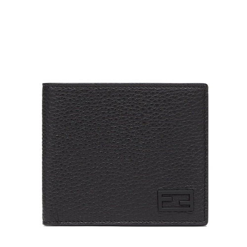 FENDI/芬迪 20 男士黑色小牛皮FF徽标双折钱包7M0169AG0LF0QA1