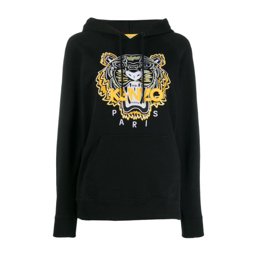 KENZO/高田贤三 棉质经典虎头LOGO图案时尚连帽长袖运动衫女卫衣