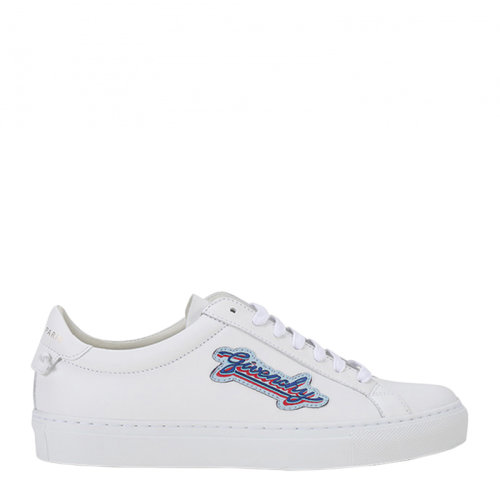 Givenchy/纪梵希 女士白色牛皮经典字母徽标贴饰休闲鞋运动鞋平底鞋系带鞋小白鞋单鞋女鞋 BE0003E0XN-114