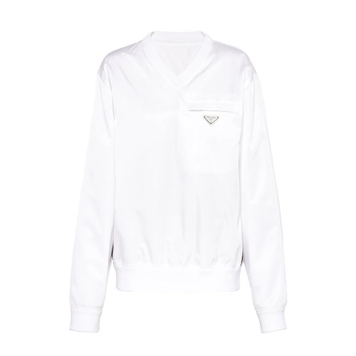 PRADA/普拉达 22年早春新款 ADIDAS联名系列 男女同款白色再生尼龙卫衣UJL206_1WQ8_F0AA1_S_212