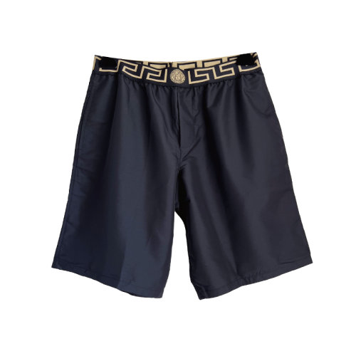 Versace 范思哲 男士新款回旋纹短裤 沙滩裤 黑色