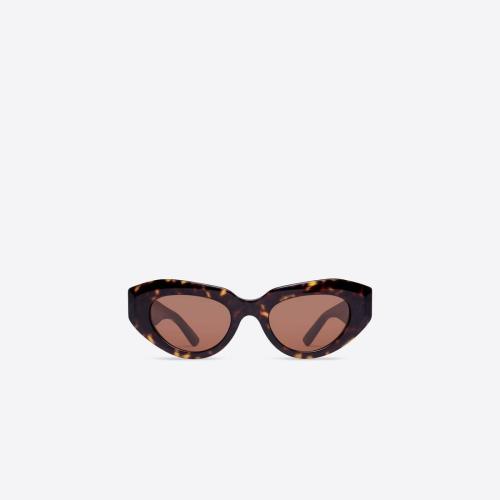  BALENCIAGA巴黎世家 22年秋冬 女士 太阳眼镜 Womens Rive Gauche Cat Sunglasses  in Havana