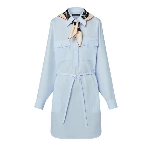  LV路易威登 22年秋冬 女士 连衣裙 衬衫连衣裙 1AAMG8 1AAMG5 1AAMG4 1AAMG6 1AAMG7