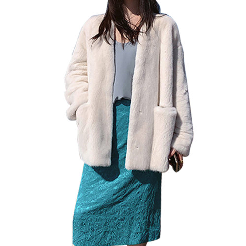 GeleiStory/GeleiStory进口貂皮整貂水貂天鹅绒水貂皮草女士外套＞女士皮草