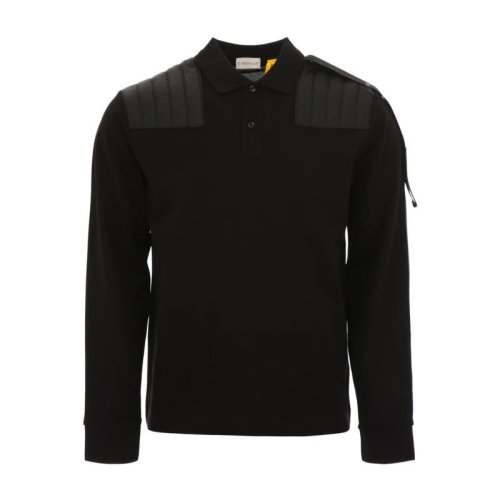  Moncler/蒙克莱 男士黑色棉质长袖polo衫 8300200-8496C-999 PLFSX