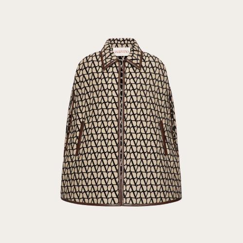  VALENTINO华伦天奴 22年秋冬 女士 斗篷 CAPE TOILE ICONOGRAPHE 2B3CG3F57MYE21