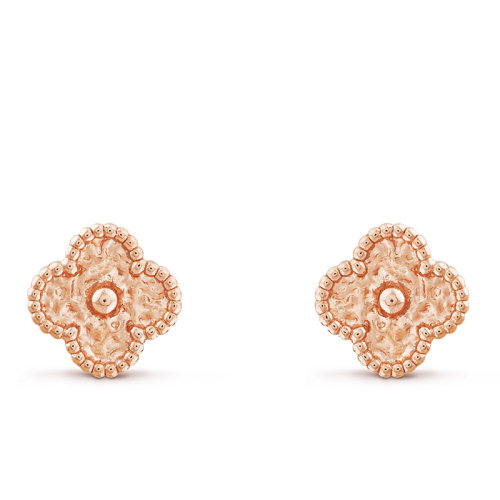 Van Cleef & Arpels/梵克雅宝 经典SweetAlhambra?系列 18K金玫瑰金四叶草耳钉 VCARO8DB00