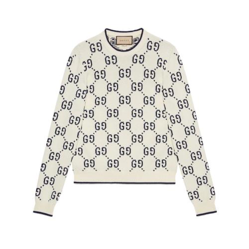  GUCCI古驰 22年秋冬 男士 GG针织棉卫衣 694767 XKCDF 9145