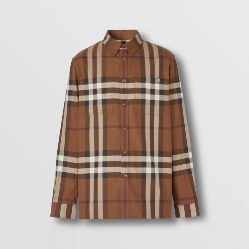  BURBERRY 22年秋冬 男士 House 格纹棉质衬衫 80557421