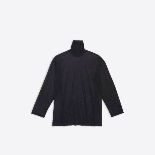  BALENCIAGA巴黎世家 22年春夏 男士 针织衫 Mens 3b Sports Icon Turtleneck in Black 698000T