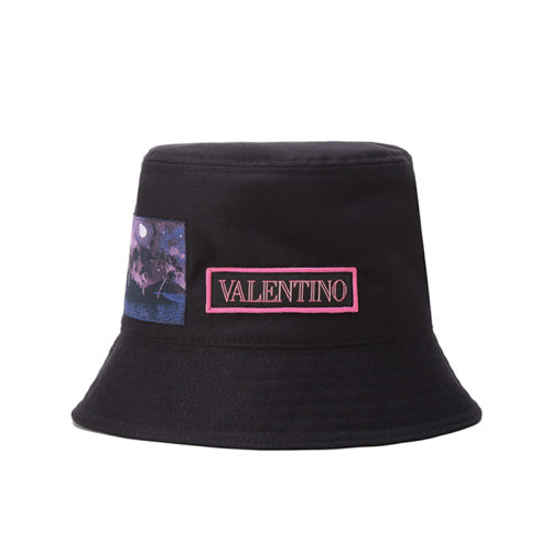 Valentino/华伦天奴【22春夏新款】男女同款棉质帽子渔夫帽LOGO贴饰 XY2HGA11LXJ