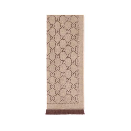  GUCCI古驰 22年秋冬 女士 GG 提花图案针织围巾 133483 3G200 2764