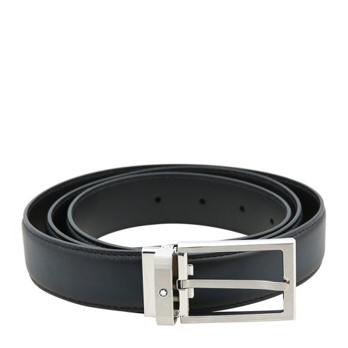 MontBlanc/万宝龙 男士经典黑色卡扣腰带皮带 123887