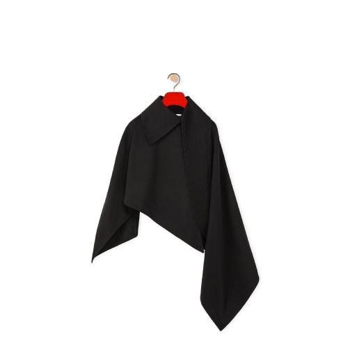  LOEWE罗意威 22年秋冬 女士 斗篷 Asymmetric cape in cotton S540Y50X08-1100
