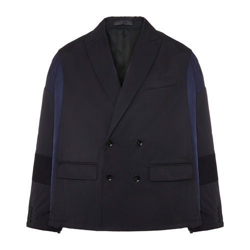 Valentino/华伦天奴 黑色/藏蓝色 男士双排扣大衣 UV0CJE906T8N1Y 20年秋冬