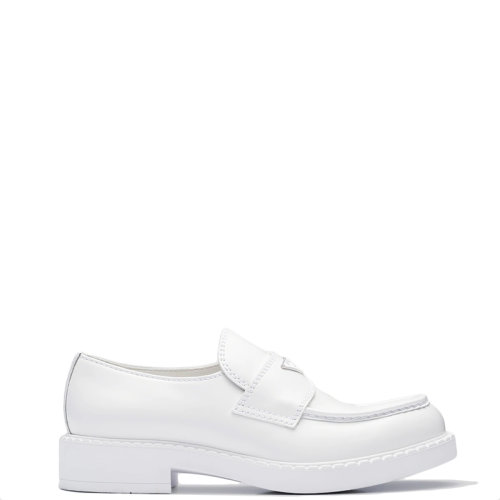 PRADA/普拉达 22年新款 Chocolate系列 男士白色亮面皮革乐福鞋2DE127_055_F0009