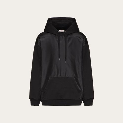  VALENTINO华伦天奴 22年秋冬 男士 卫衣 SWEAT-SHIRT EN COTON A_VEC EMPIECEMENT EN TAFFETAS