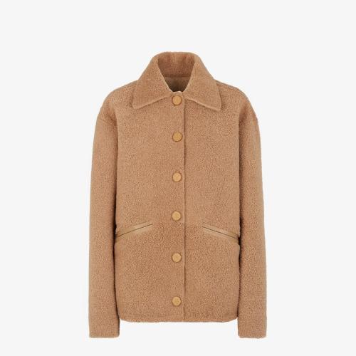  FENDI芬迪 22年春夏 女士 夹克 棕色貂毛夹克 FNE91IAHBEF0QU5