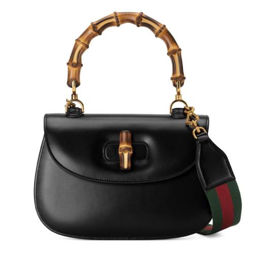  GUCCI古驰 22年秋冬 女士 Gucci Bamboo 1947系列竹节中号手提包 672206 10ODT 1060