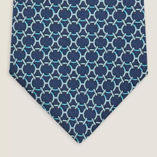  HERMES爱马仕 22年秋冬 男士 领带 Cravate twillbi H Menottes H625171T 01