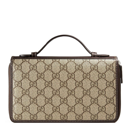 GUCCI/古驰  男士棕色帆布长款钱包
