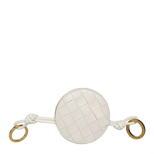 Bottega Veneta/葆蝶家 女士蓝色羊皮圆形编织钥匙扣 629552-VCPP3-4611