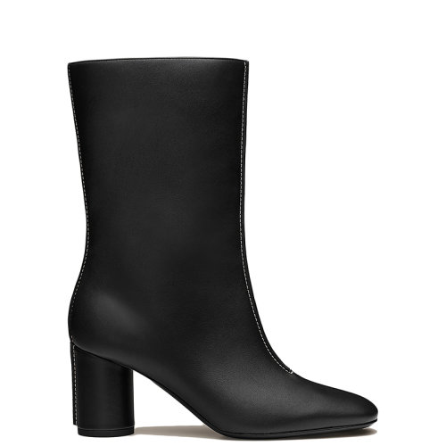 HERMES/爱马仕 22年秋冬新款 Défilé系列 女士黑色小牛皮高跟中筒靴H212046Z02360