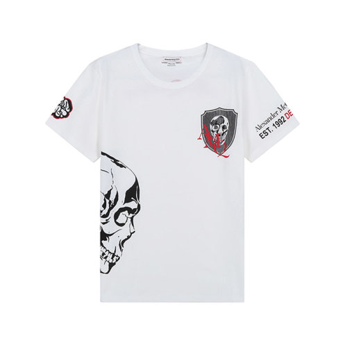 Alexander McQueen/亚历山大麦昆 2021款 男士短袖T恤 男士棉质圆领短袖T恤 650423 QQZ65