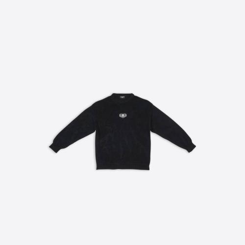  BALENCIAGA巴黎世家 22年秋冬 男士 长袖T恤 Mens Bb Paris Icon Sweater  in Black 696226T32