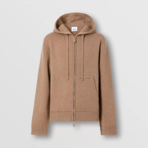  BURBERRY 22年秋冬 男士 徽标装饰羊绒混纺连帽上衣 80608501