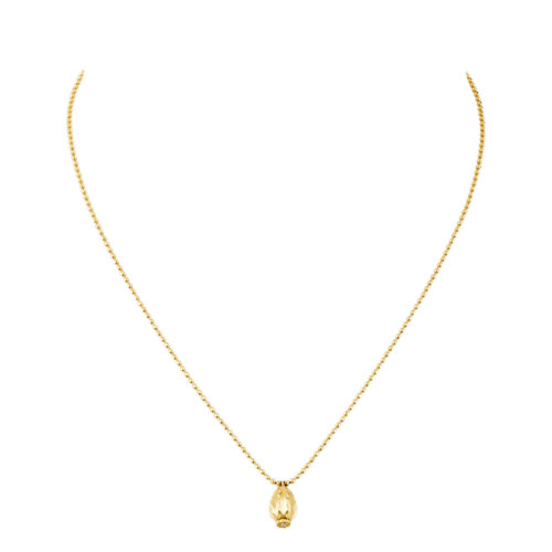 CARTIER/卡地亚 经典CACTUS系列 18K金黄金镶嵌钻石仙人掌吊坠项链B7224584