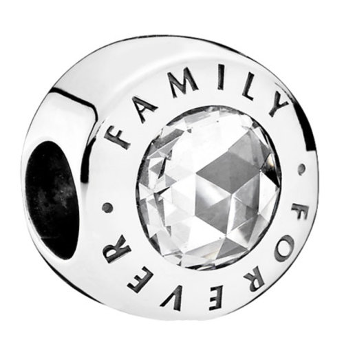 PANDORA/潘多拉 女士银色925银锆石永恒之家DIY手链珠子串饰串珠 791884CZ