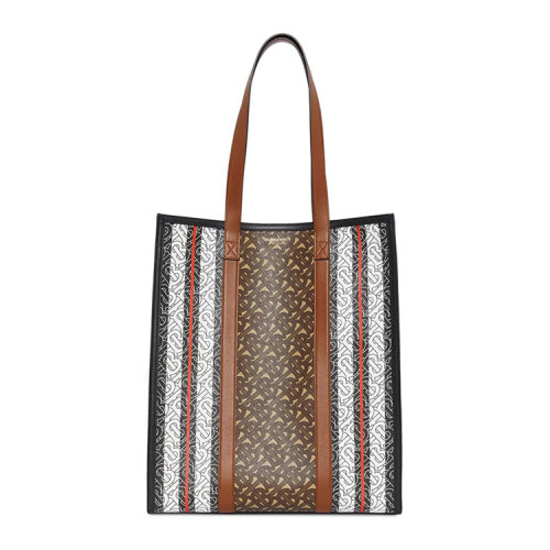BURBERRY/博柏利 专属标识条纹托特包 帆布/配皮 80214861