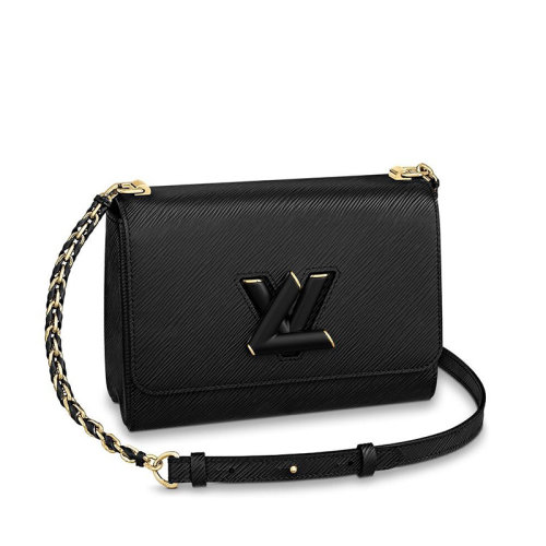 预售一个月 Louis Vuitton/路易威登 TWIST系列 女士中号黑色Epi粒纹牛皮哑光LV Twist扣斜挎单肩包M57517