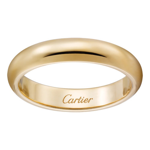 CARTIER/卡地亚 18K金黄金 经典简约大气 小号1895结婚求婚订婚对戒戒指  B4031200